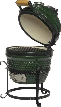 Patton Kamado Keramische Houtskoolbarbecue - 13" - Grilloppervlak Ø 28 Cm - Inclusief Heatdeflector - Groen 9 Patton Kamado Keramische Houtskoolbarbecue - 13" - Grilloppervlak Ø 28 Cm - Inclusief Heatdeflector - Groen -Barbecue Benodigdheden 682x1200