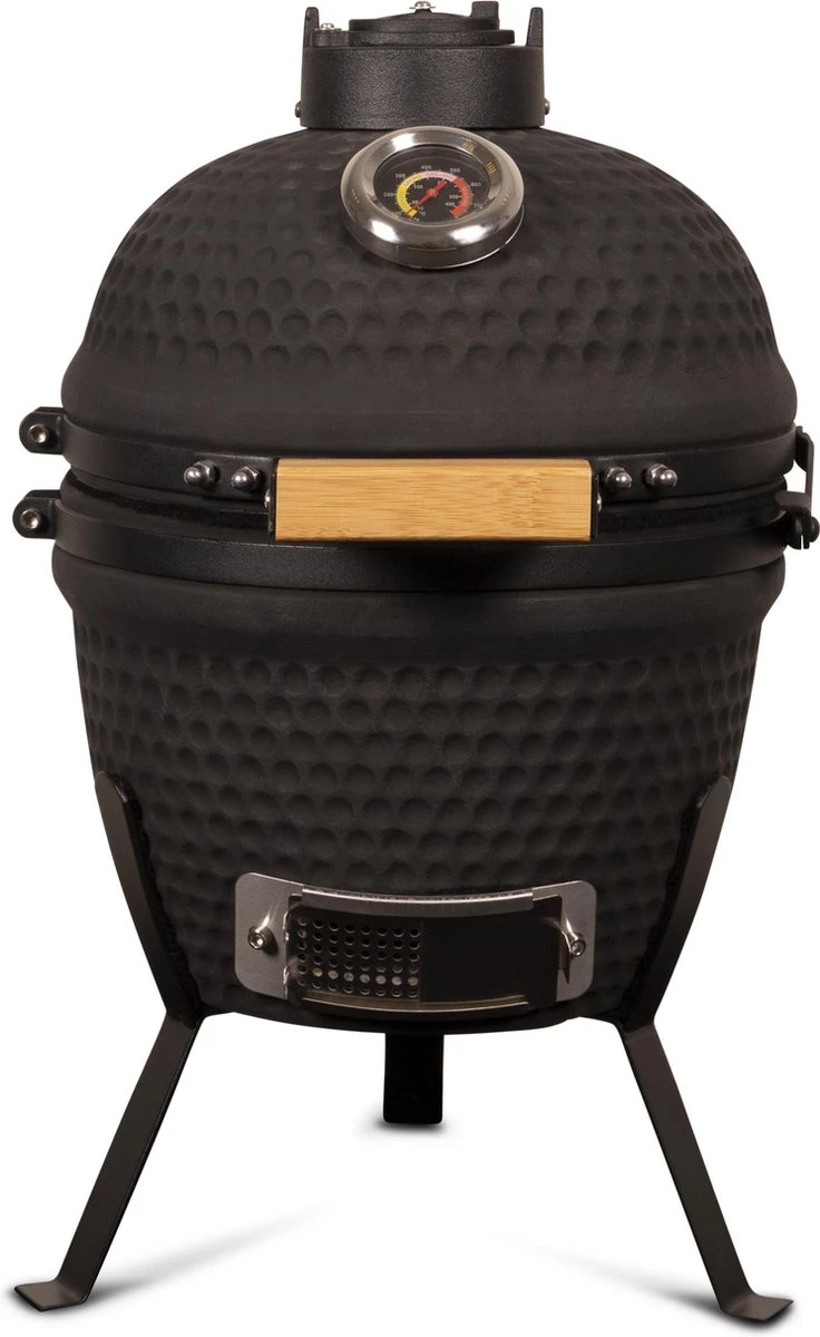 Patton Kamado Grill 13" - Keramisch - Kookoppervlak Ø 28 - Mat Zwart 3 Patton Kamado Grill 13" - Keramisch - Kookoppervlak Ø 28 - Mat Zwart