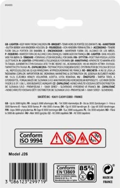 BIC J26 Maxi Vuursteen Flint Aanstekers - Diverse Kleuren - Pak Van 5 Gasaanstekers - Kindveilig -Barbecue Benodigdheden 770x1200 1