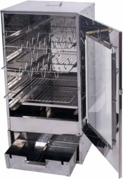 2-L Home & Garden XL Rookoven - RVS - 80x40x28 Cm - 3 Etages -Barbecue Benodigdheden 824x1200