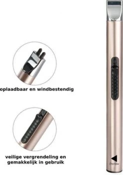 Oplaadbare Lange Elektrische Aansteker - Duurzame Plasma Aansteker - Inclusief Cadeauverpakking - BBQ - Kaarsen - Rose -Barbecue Benodigdheden 842x1200