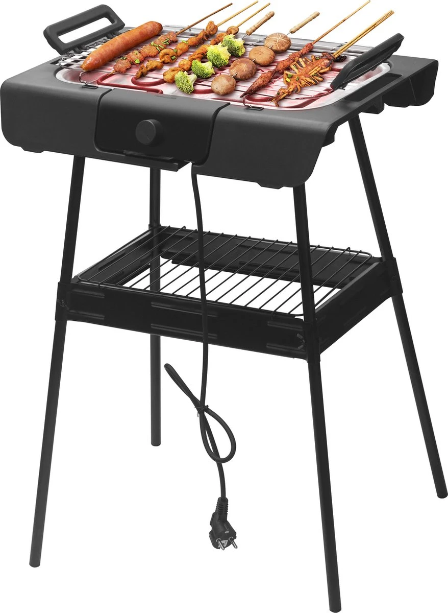 Royalty Line Elektrische Barbecue - Indoor En Outdoor BBQ - Tafelgrill - Elektrische Grill - Grill Oppervlak 40x24 Cm - 2000W - Met Stand - Zwart 3 Royalty Line Elektrische Barbecue - Indoor En Outdoor BBQ - Tafelgrill - Elektrische Grill - Grill Oppervlak 40x24 Cm - 2000W - Met Stand - Zwart