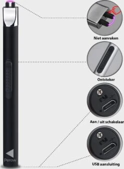Oplaadbare Lange Elektrische Aansteker - Duurzame Plasma Aansteker - Inclusief Cadeauverpakking - BBQ - Kaarsen - Zwart -Barbecue Benodigdheden 879x1200 1