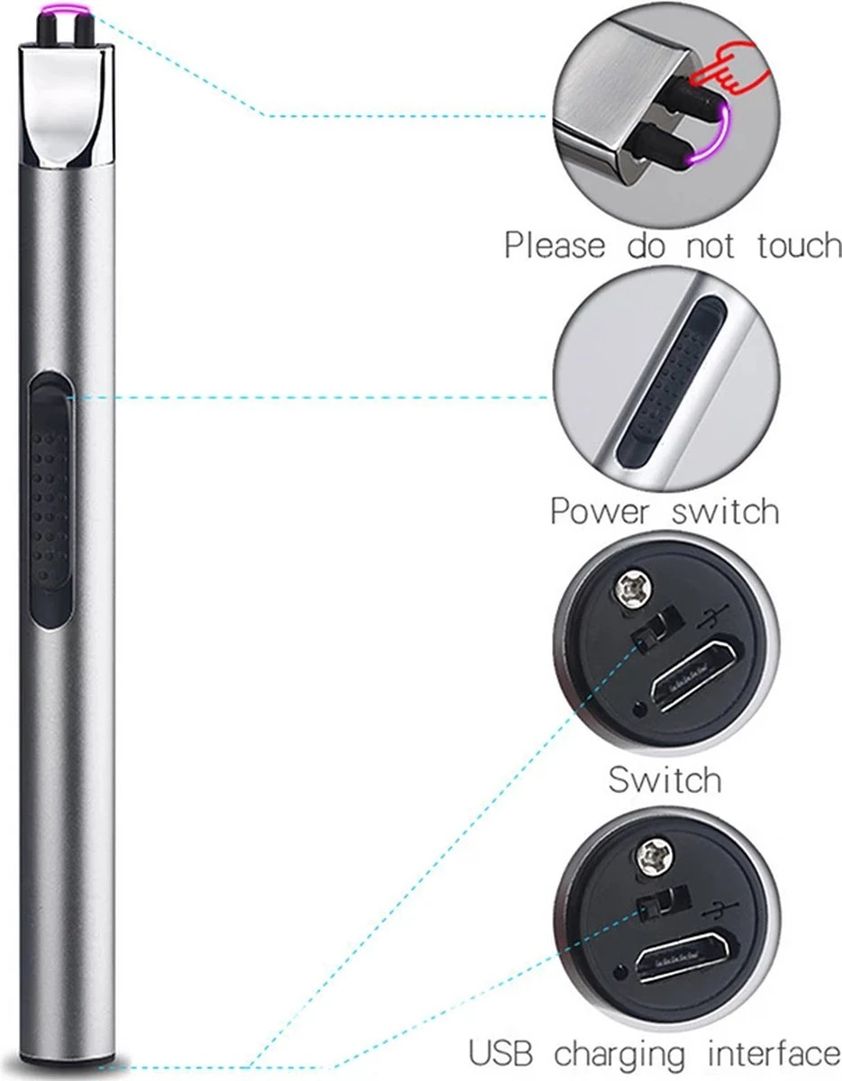 Staza Oplaadbare Lange Elektrische Aansteker - Duurzame Plasma Aansteker - Inclusief Cadeauverpakking - BBQ - Kaarsen 8 Staza Oplaadbare Lange Elektrische Aansteker - Duurzame Plasma Aansteker - Inclusief Cadeauverpakking - BBQ - Kaarsen - Afbeelding 6