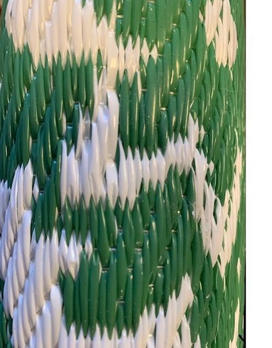 Esschert Design Buitenkleed 182x122 Cm Groen En Wit 9 Esschert Design Buitenkleed 182x122 Cm Groen En Wit - Afbeelding 7