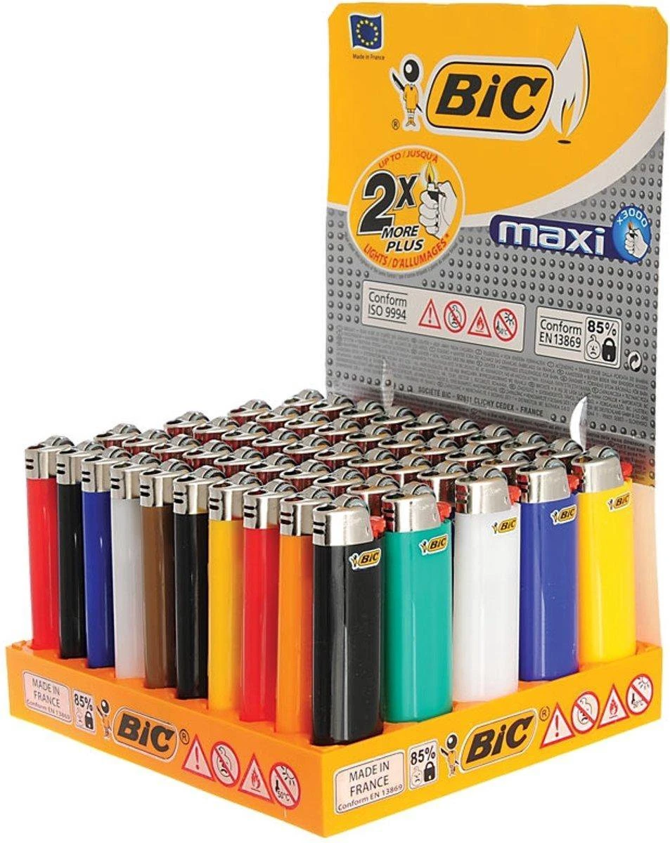 BIC Lighter Aansteker Maxi J26 Display(50stuks) Gratis Verzending 3 BIC Lighter Aansteker Maxi J26 Display(50stuks) Gratis Verzending